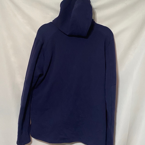 UNDERARMOUR MENS SIZE Large NAVY ANNAPOLIS FLEECE LINED HOODED SWEATSHIRT CLEAN - Picture 12 of 13
